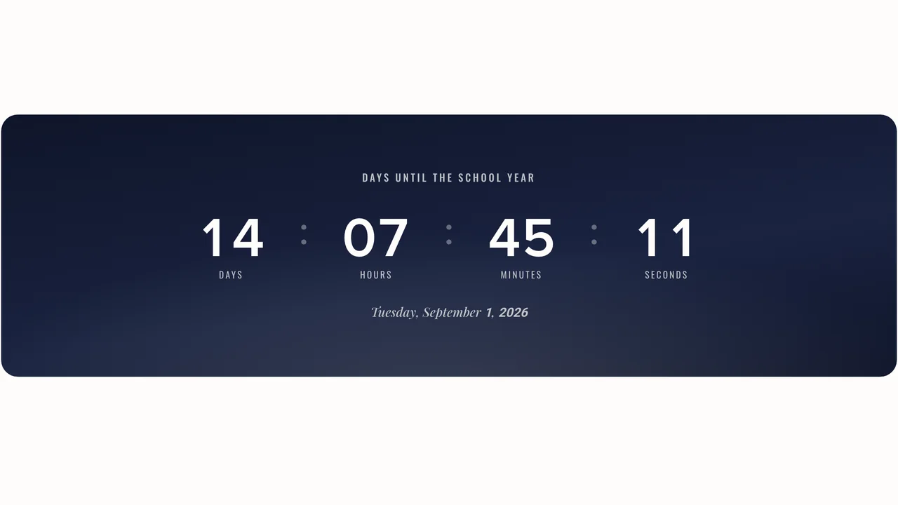 Live countdown to the moments that decide the school year